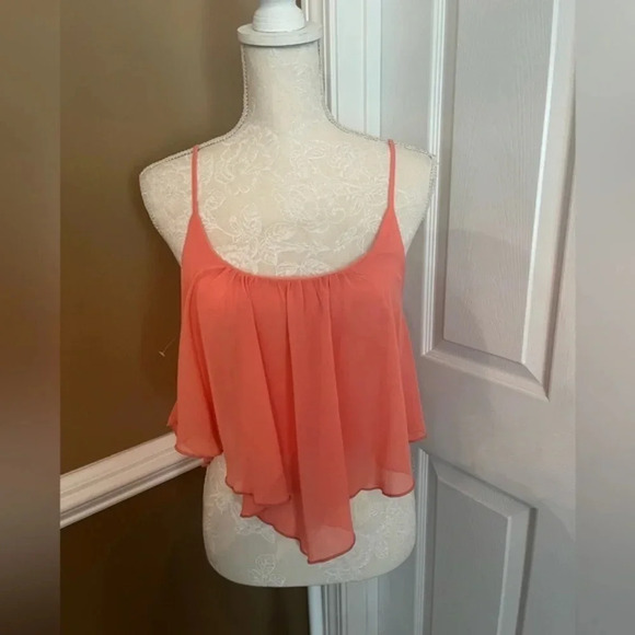Society Girl Boho cropped top spaghetti straps size‎ M - Picture 4 of 10